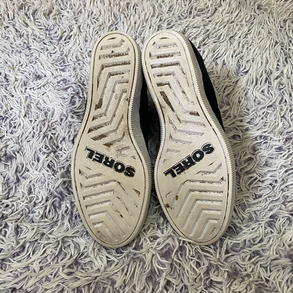 Sorel Black Out N About Suede Slip-On Wedge Boots Size 8.5 - Picture 9 of 9